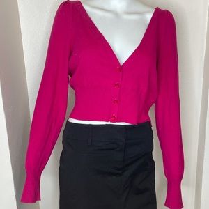 Cropped long sleeve sweater with cutouts